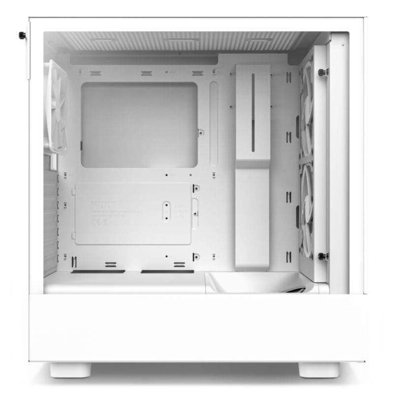 Lateral de la Midi Tower NZXT H5 Flow Blanco