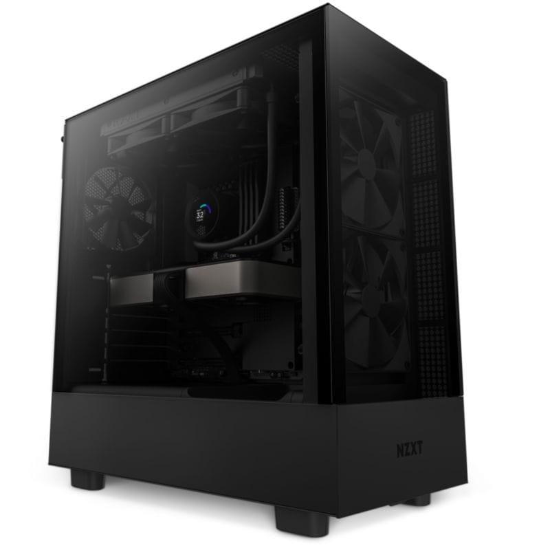 Sistema de refrigeración líquida NZXT Kraken 240 Negro instalado sobre el chasis de un PC