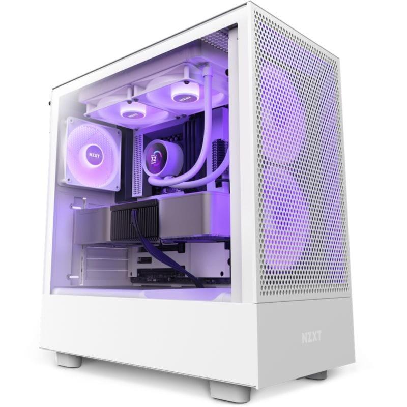 Sistema de Refrigeração líquida NZXT Kraken Elite 240 com RGB Branco sobre chassi