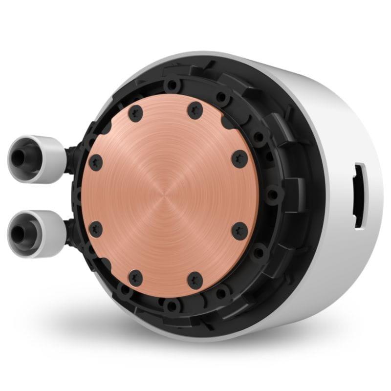 Frontal trasero del del sistema de Refrigeración líquida NZXT Kraken Elite 240 RGB Blanco