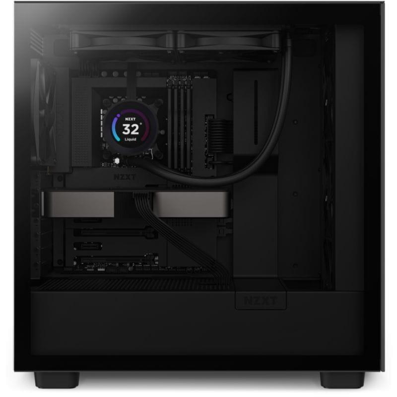 Vue latérale d’un Système de refroidissement liquide NZXT Kraken Elite 280 Noir