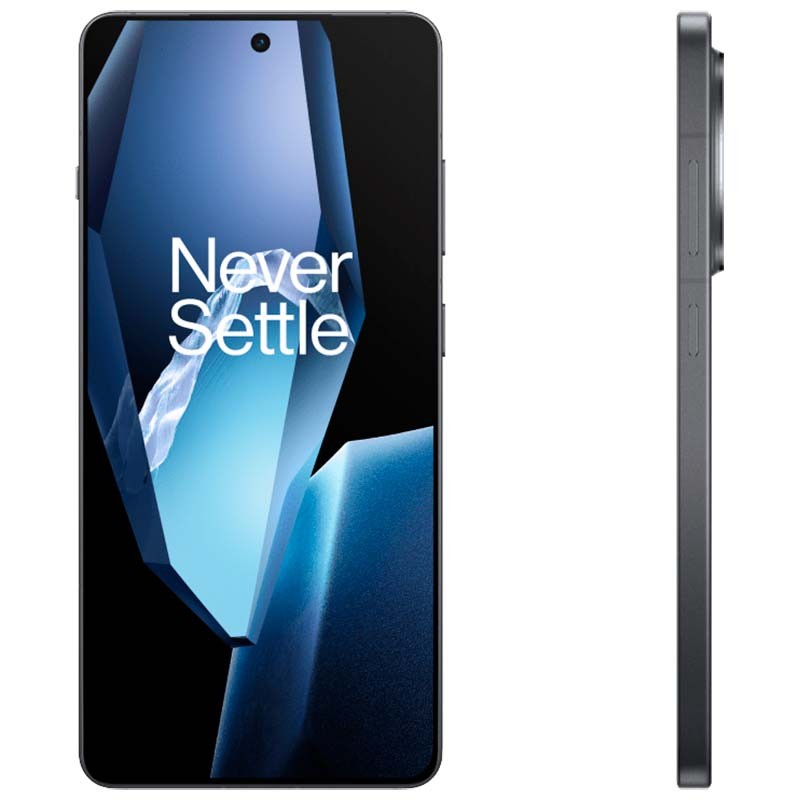 Oneplus 13R 5G 12Go/256Go Noir - vue de face et latérale