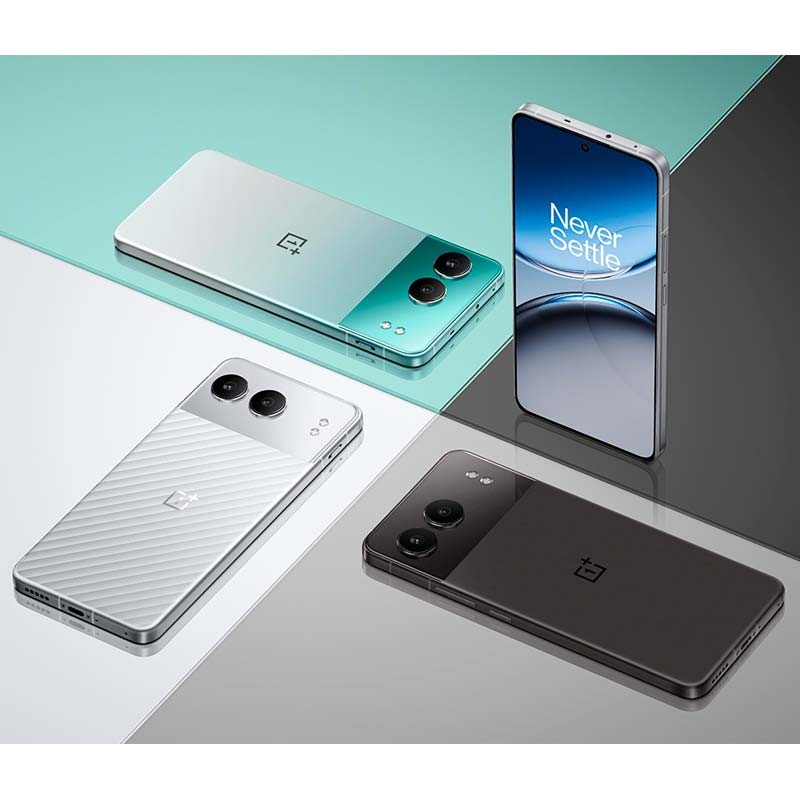 Oneplus Nord 4 5G 16GB 512GB Verde Renovado Excelente con pantalla perforada, bordes metálicos, triple cámara trasera y acabados en verde, plata y negro