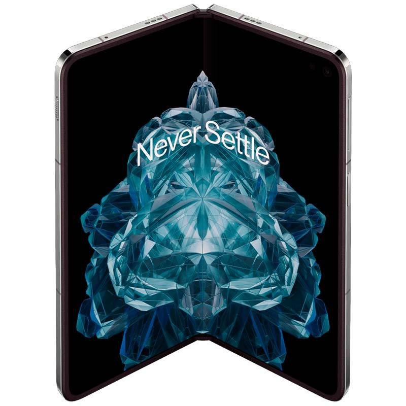 Vue de face du téléphone portable OnePlus Open 16 Go/512 Go Vert déplié