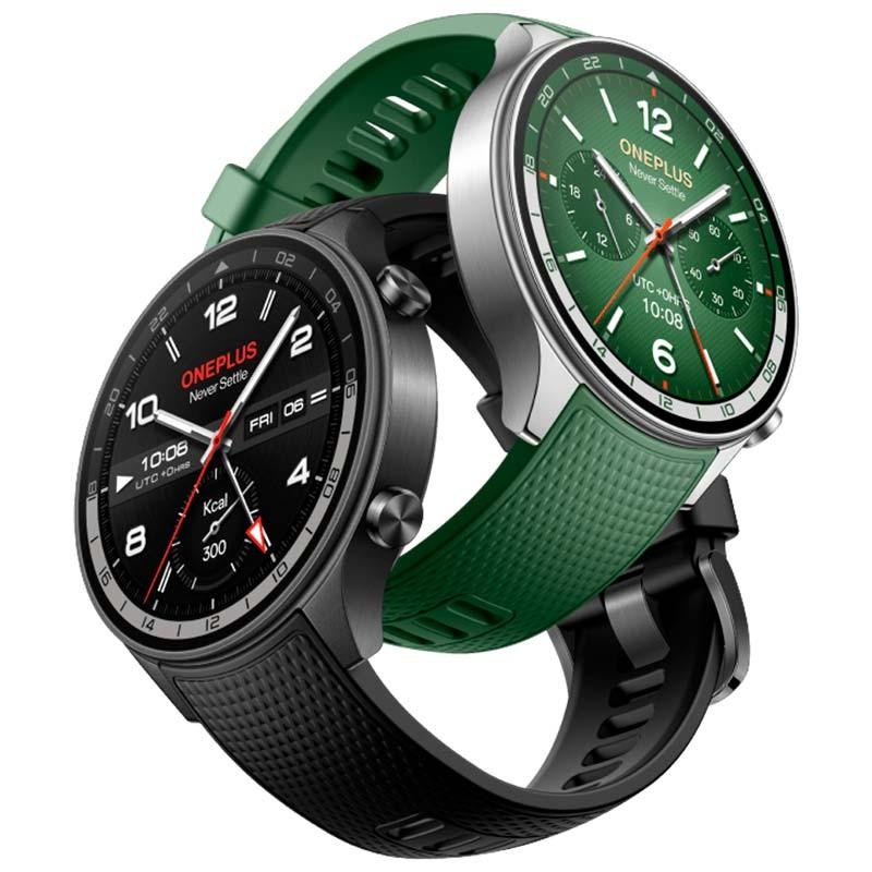 colores disponibles del Reloj inteligente OnePlus Watch 2R: gris y verde
