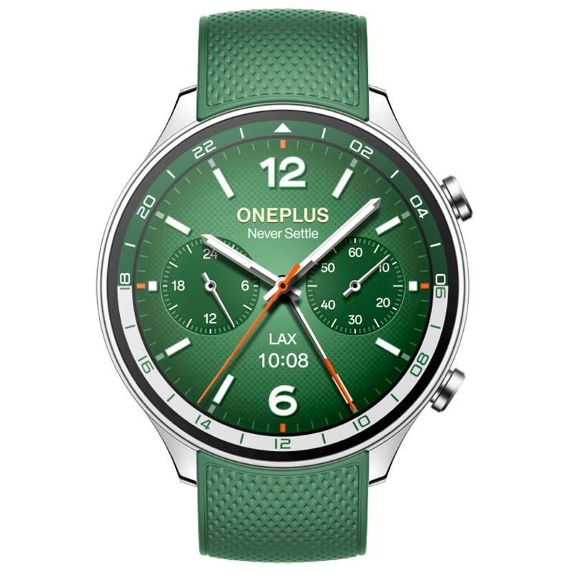 vista frontal del Reloj inteligente OnePlus Watch 2R verde
