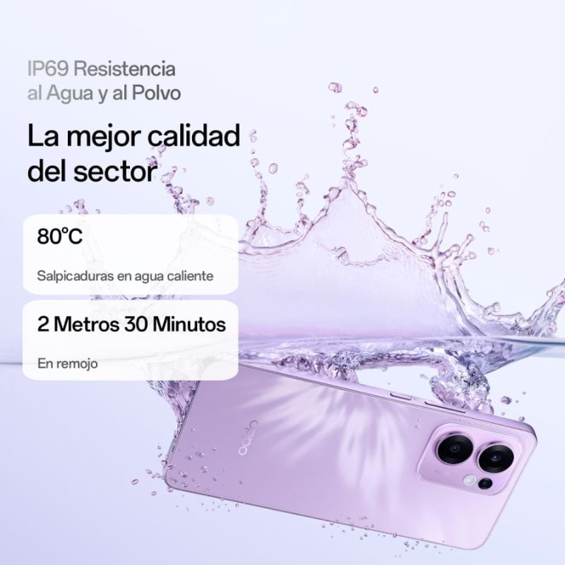Oppo Reno13 FS 5G 12GB/512GB Plume Purple- Teléfono Móvil resistente al agua