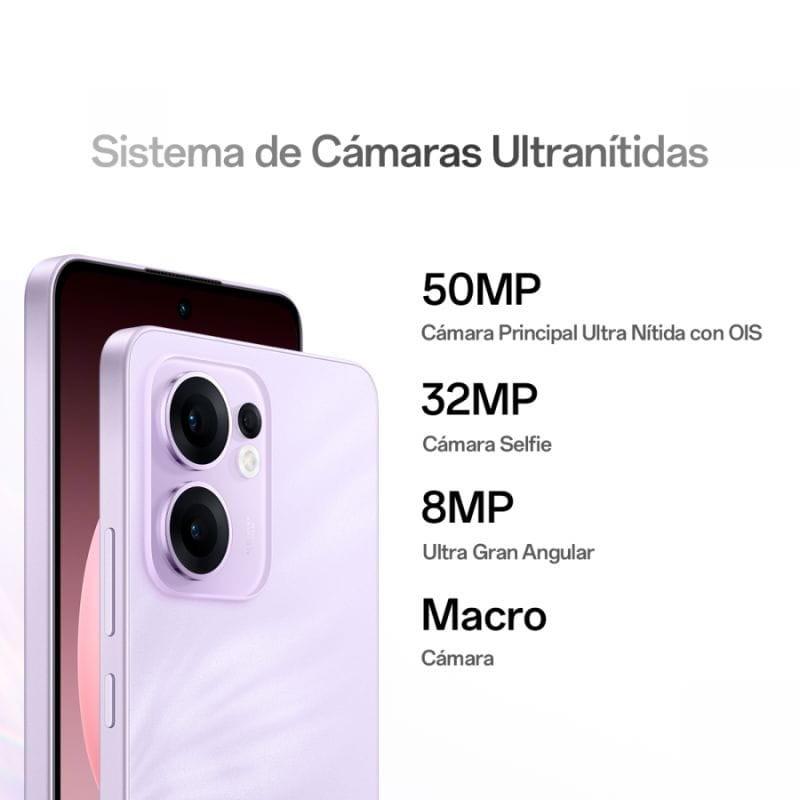 Oppo Reno13 FS 5G 12GB/512GB Plume Purple- Teléfono Móvil detalle de las cámaras