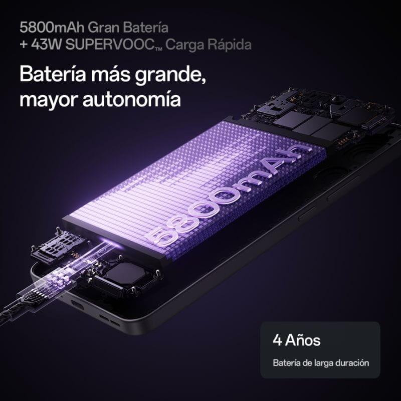 Oppo Reno13 FS 5G 12GB/512GB Plume Purple- Teléfono Móvil batería