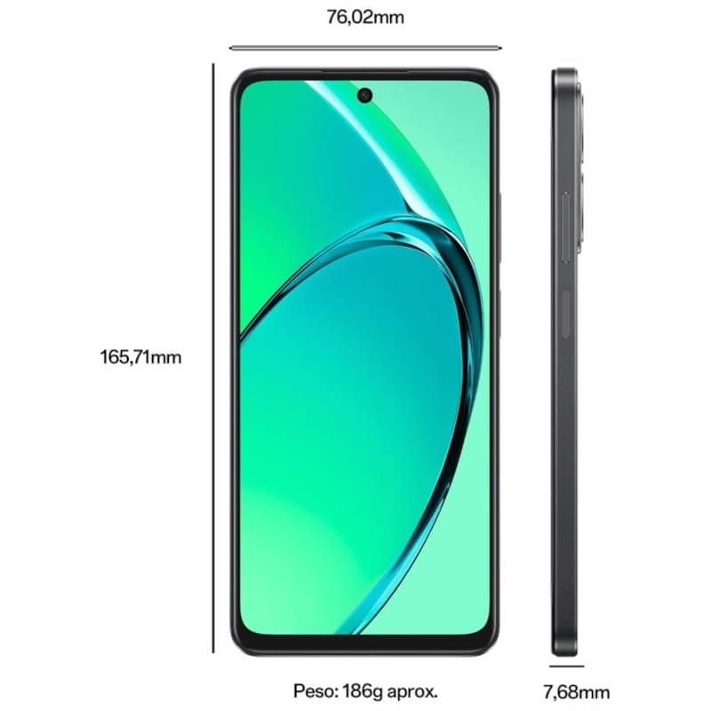 OPPO A40 4GB/128GB Preto - Dimensões do telemóvel