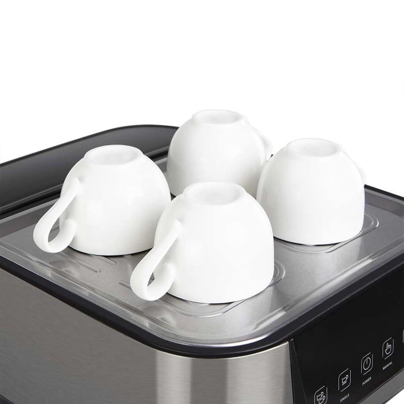 Orbegozo EX 6000 Negro/Acero - Cafetera Espresso Detalle superior soporte para tazas