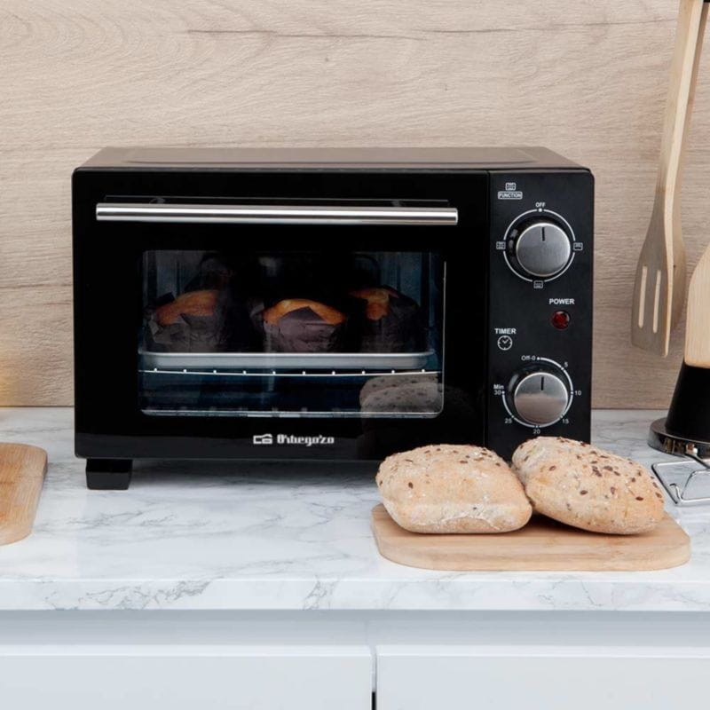Horno Orbegozo HO 985 Negro con puerta abatible con doble cristal templado