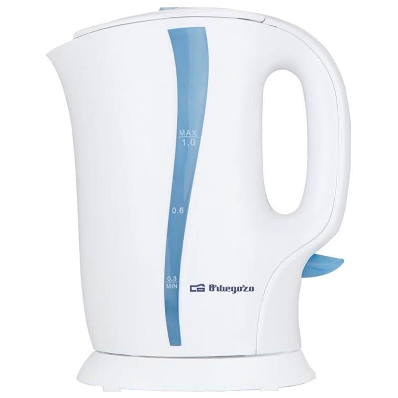 Orbegozo KT 5002 - Bouilloire Électrique Blanche/Bleue Côté Droit