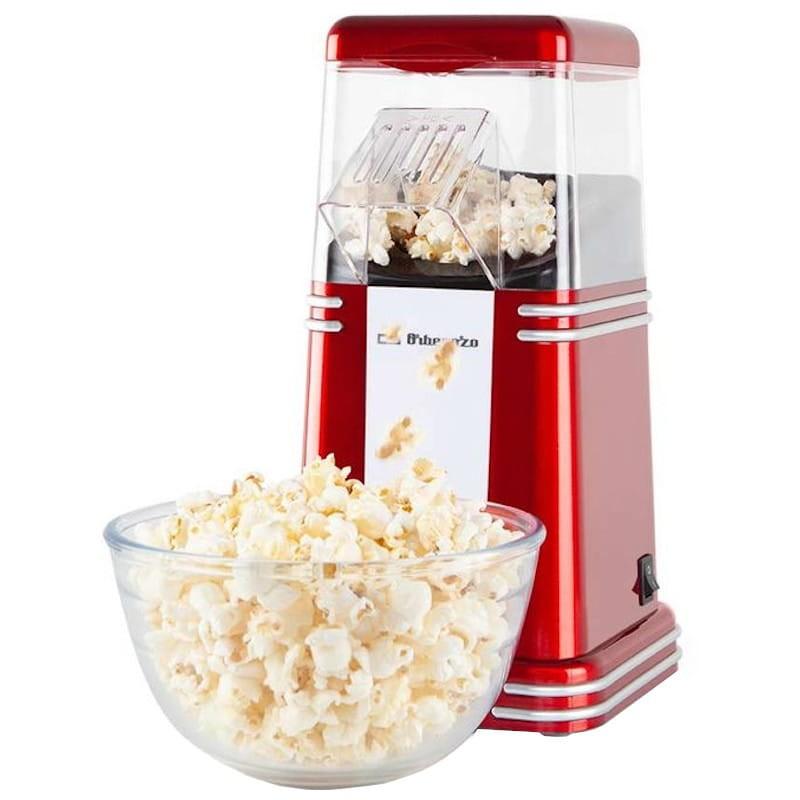 Orbegozo PA 4350 Palomitera Vintage Rojo/Blanco Diseño clásico