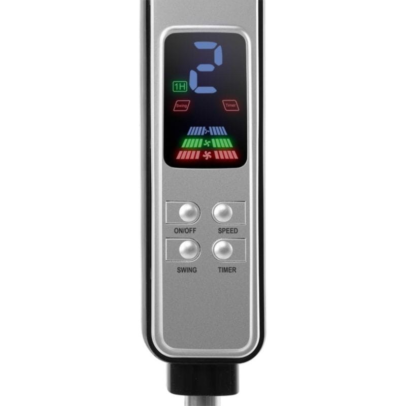 Detalle del panel de control del Ventilador de pie Orbegozo Sf0346 80W Negro