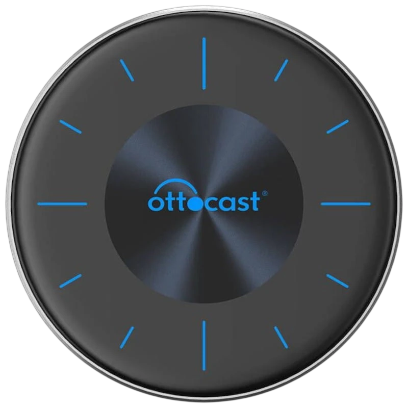 Ottocast OttoAiBox P3 SIM 4G LTE Negro - Adaptador Inalámbrico Apple Carplay y Android Auto