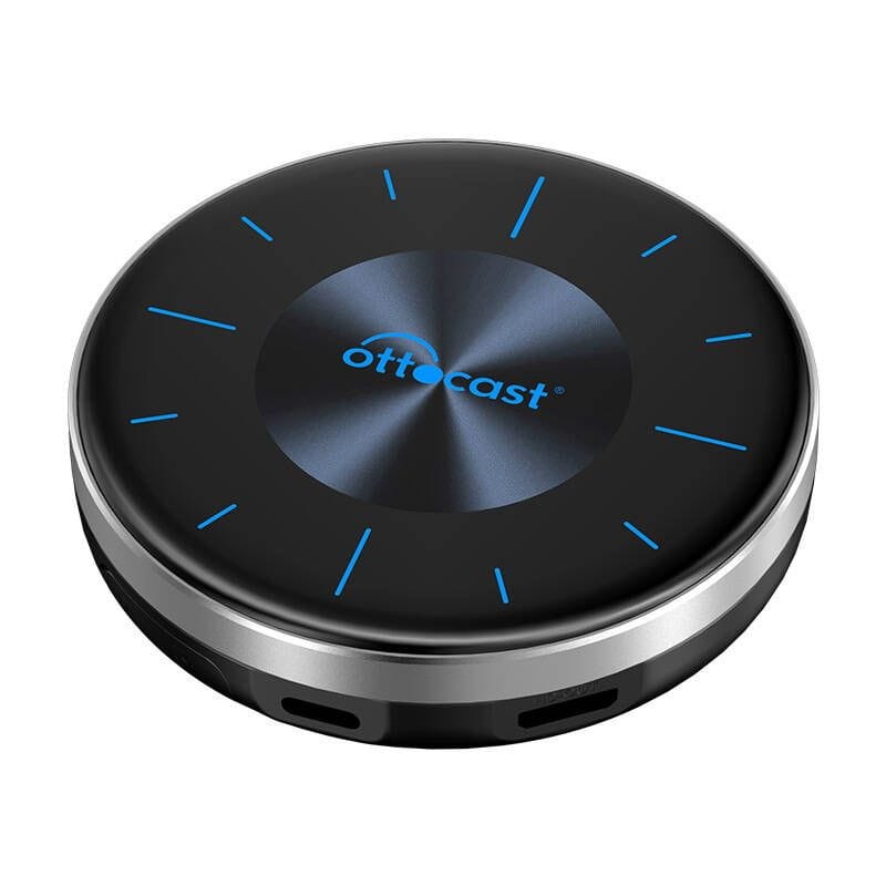 Potente Ottocast OttoAiBox P3 SIM 4G LTE Negro - Adaptador Inalámbrico Apple Carplay y Android Auto