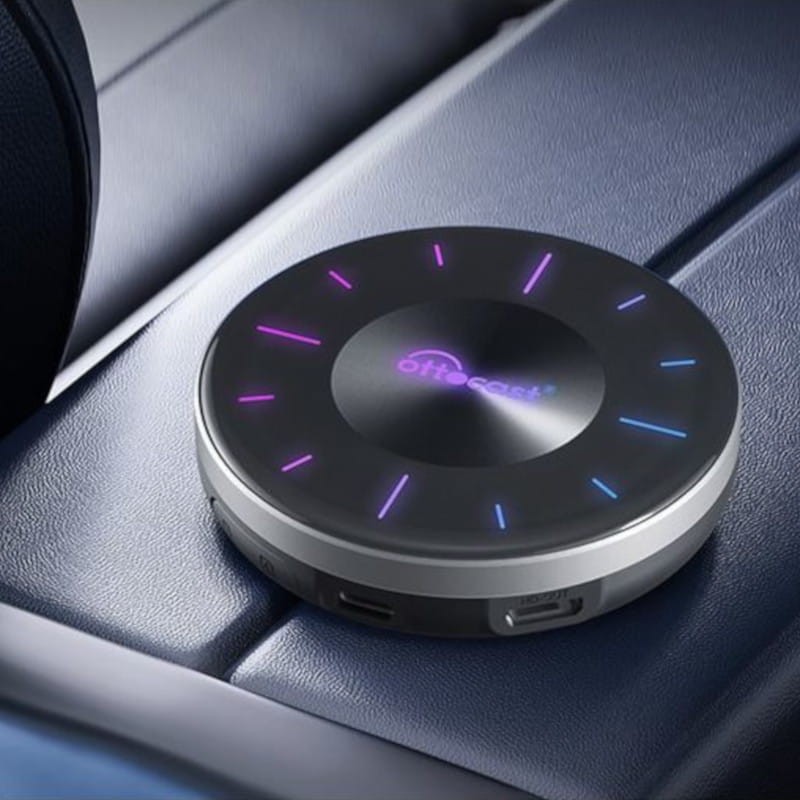 Adaptable Ottocast OttoAiBox P3 SIM 4G LTE Negro - Adaptador Inalámbrico Apple Carplay y Android Auto