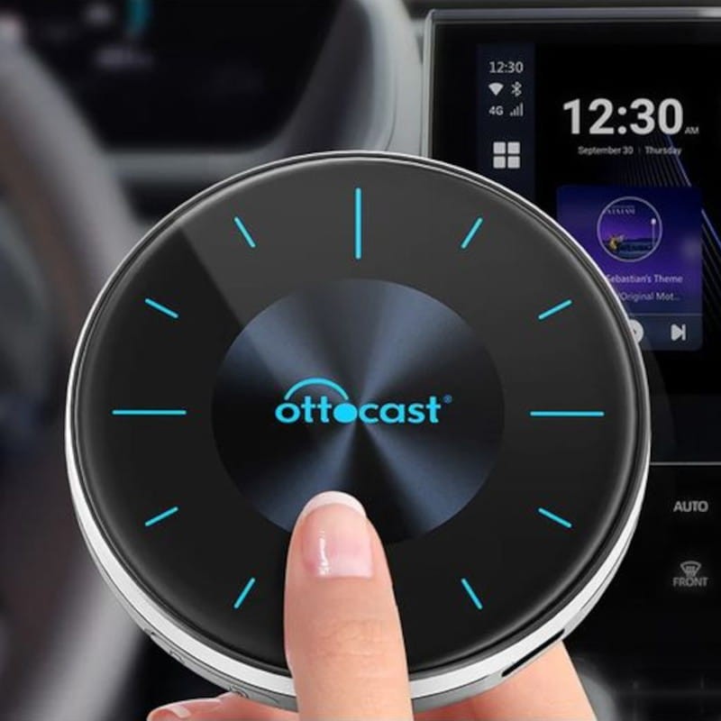 Control de Ottocast OttoAiBox P3 SIM 4G LTE Negro - Adaptador Inalámbrico Apple Carplay y Android Auto