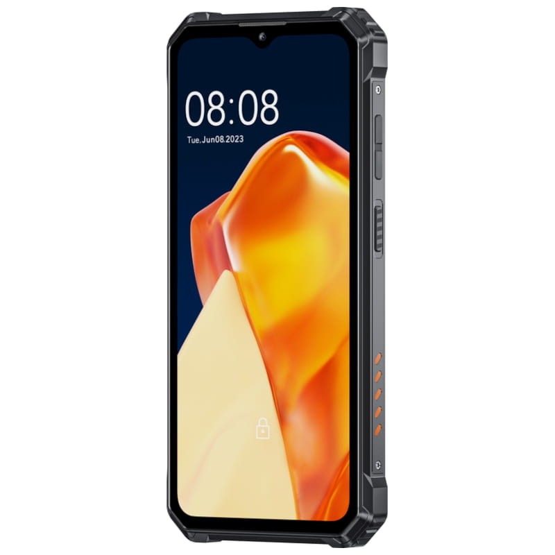 Oukitel G1 6GB/256GB Naranja - Teléfono Móvil Rugged Vista frontal lado derecho