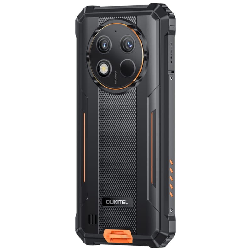 Oukitel G1 6GB/256GB Naranja - Teléfono Móvil Rugged Vista trasera lado derecho