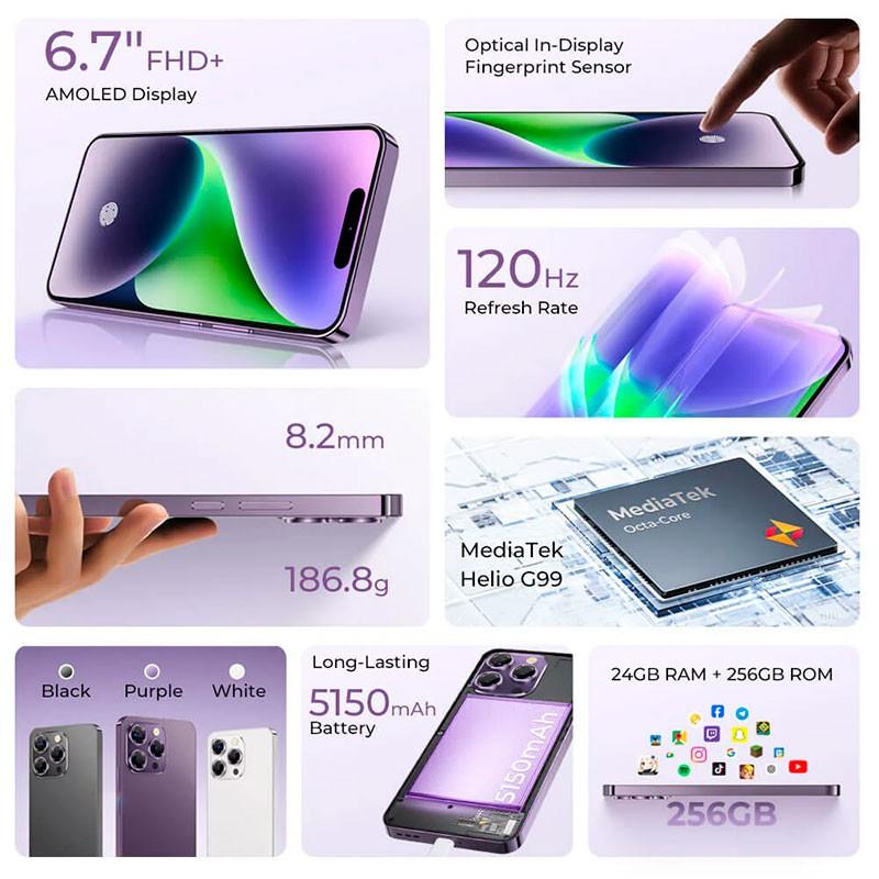 Oukitel P1 4GB/256GB Negro - características principales