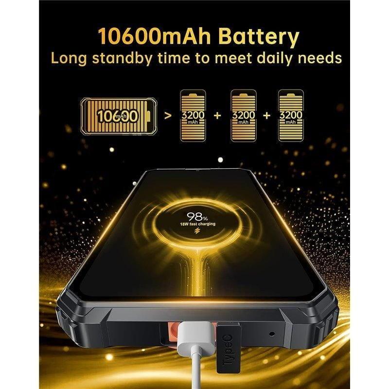 10600 mh batería Oukitel WP28E 4GB/64GB Negro - Teléfono móvil