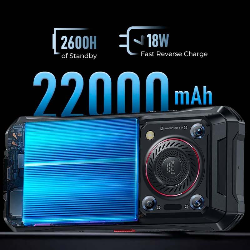 batterie du Téléphone mobile Oukitel WP33 Pro 8 Go/256 Go Noir