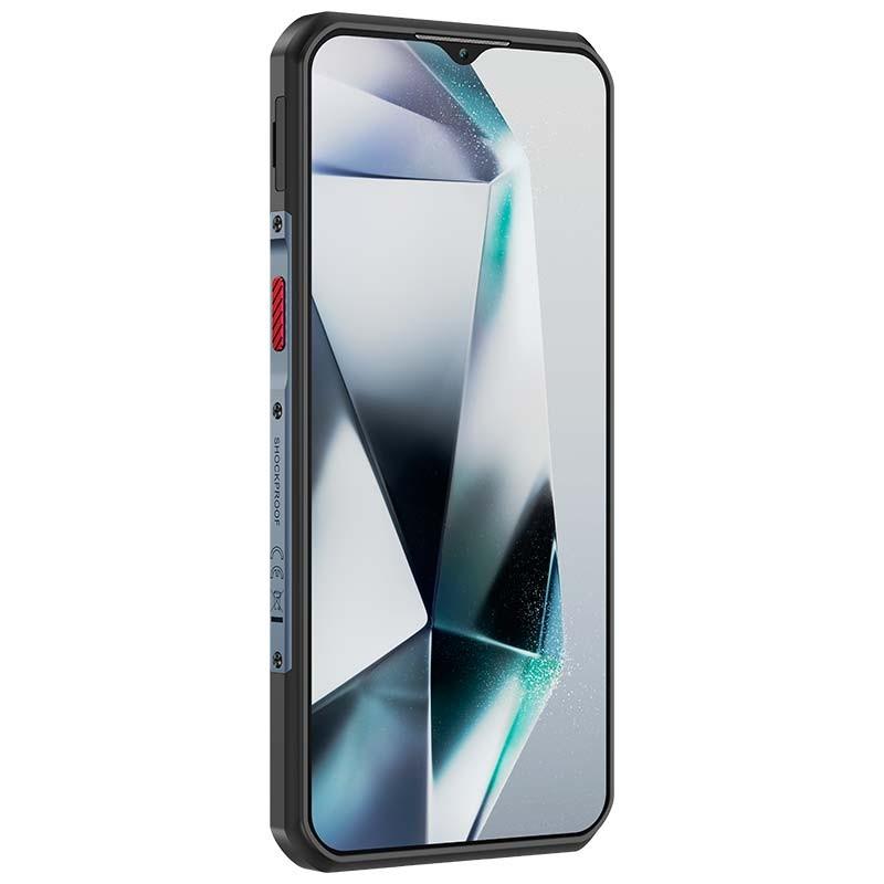 vista frontal y lateral izquierdo del Teléfono móvil Oukitel WP35 8GB/256GB Gris