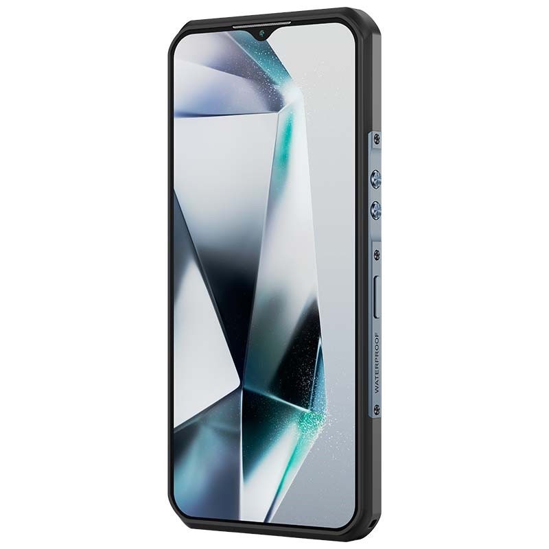 vista frontal y lateral derecho del Teléfono móvil Oukitel WP35 8GB/256GB Gris