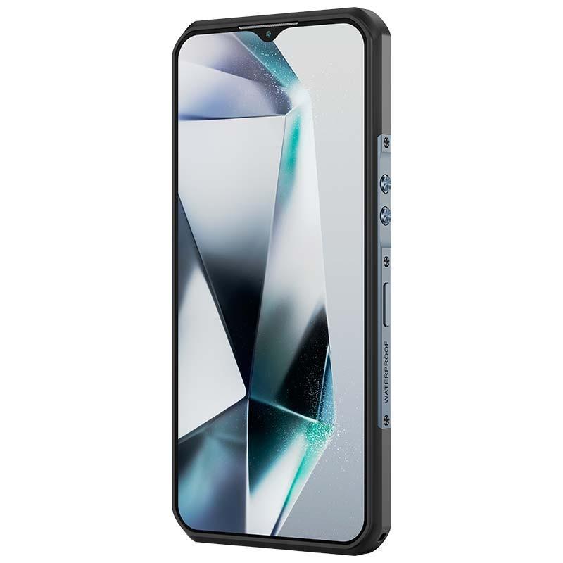 vista frontal y lateral derecho del Teléfono móvil Oukitel WP35 8GB/256GB Gris