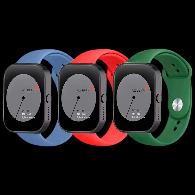 Pack x3 Pulseira Silicone Elgance para CMF by Nothing Watch Pro 22mm Azul Escuro, Vermelho e Verde