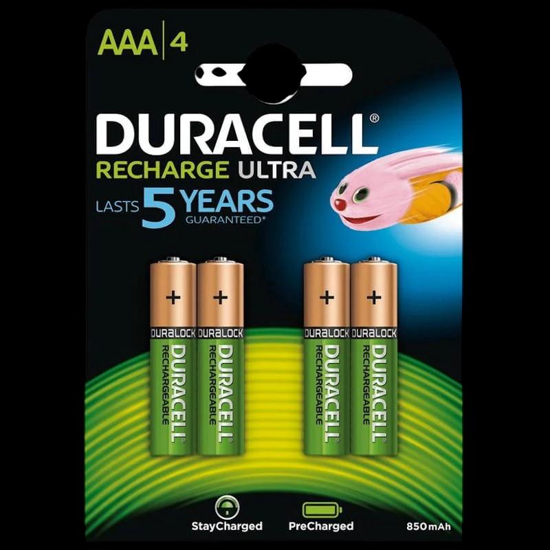 Pack 4x AAA Rechargeable Duracell 850 mAh HR03-A