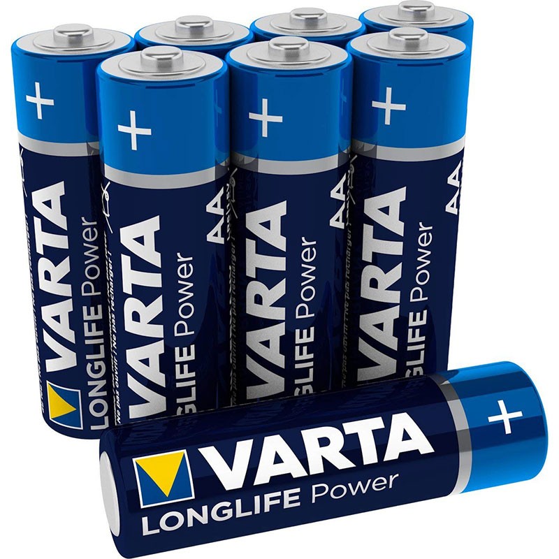 contenido del paquete Pilas Varta AA Long Life Power LR06