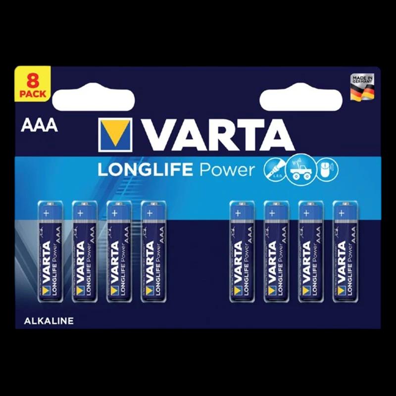 Pack 8x Pilas Varta AAA Long Life Power LR03