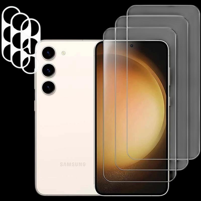 Pack de Accesorios Samsung Galaxy S23 con 3 Protectores de pantalla + 3 Protectores de cámara