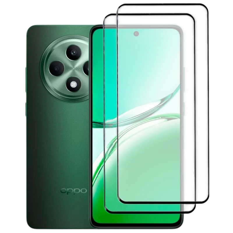 Pack x2 Protector de cristal templado Full Screen 3D para Oppo Reno12 F 5G