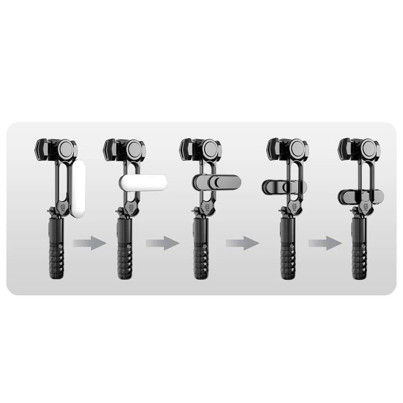 Palo Selfie Stick Q09 Negro Posiciones Luz