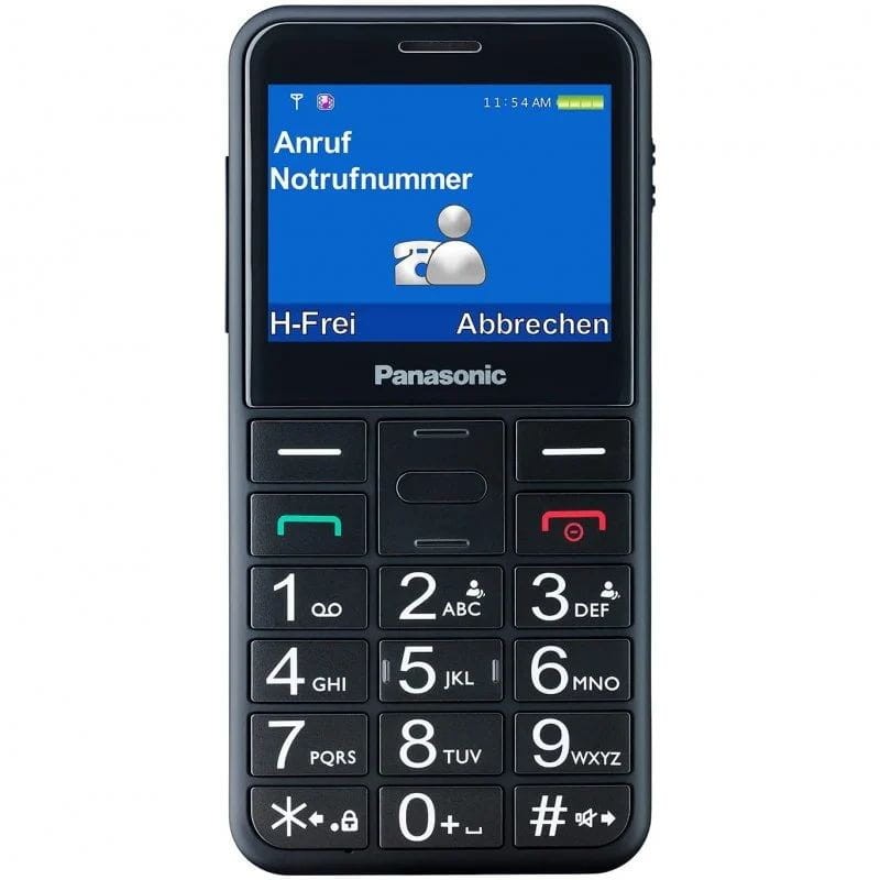 Écran de Panasonic KX-TU155EXBN Noir - Téléphone portable pour seniors