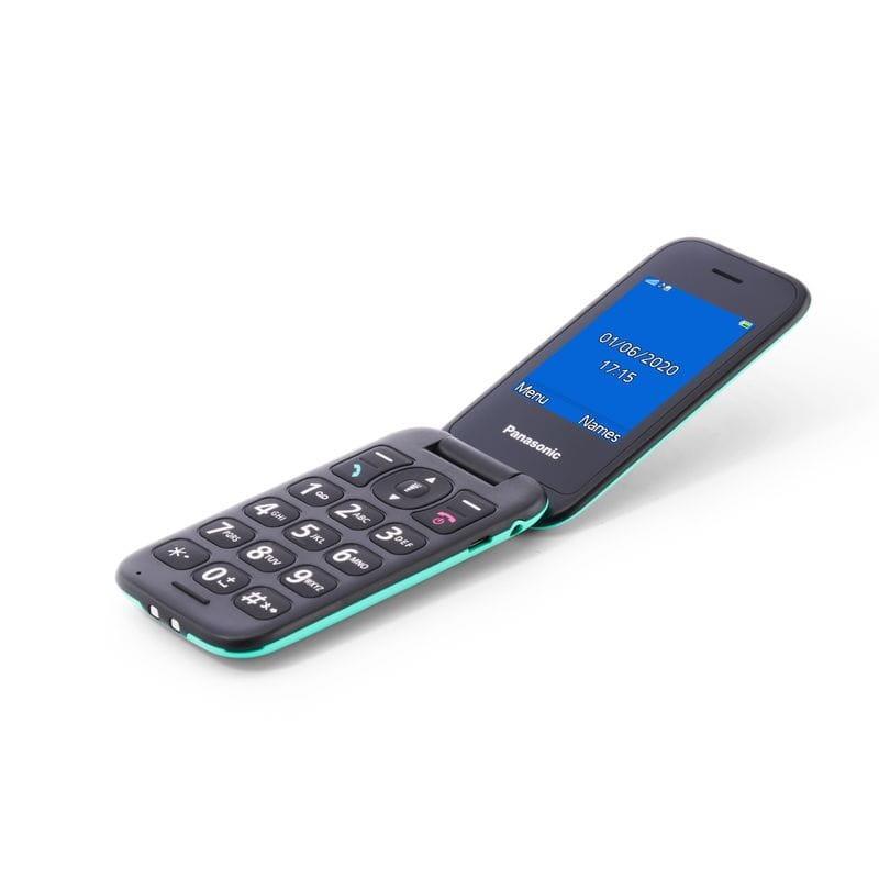 Adaptable Panasonic KX-TU400EXC Turquoise - Téléphone portable pour seniors