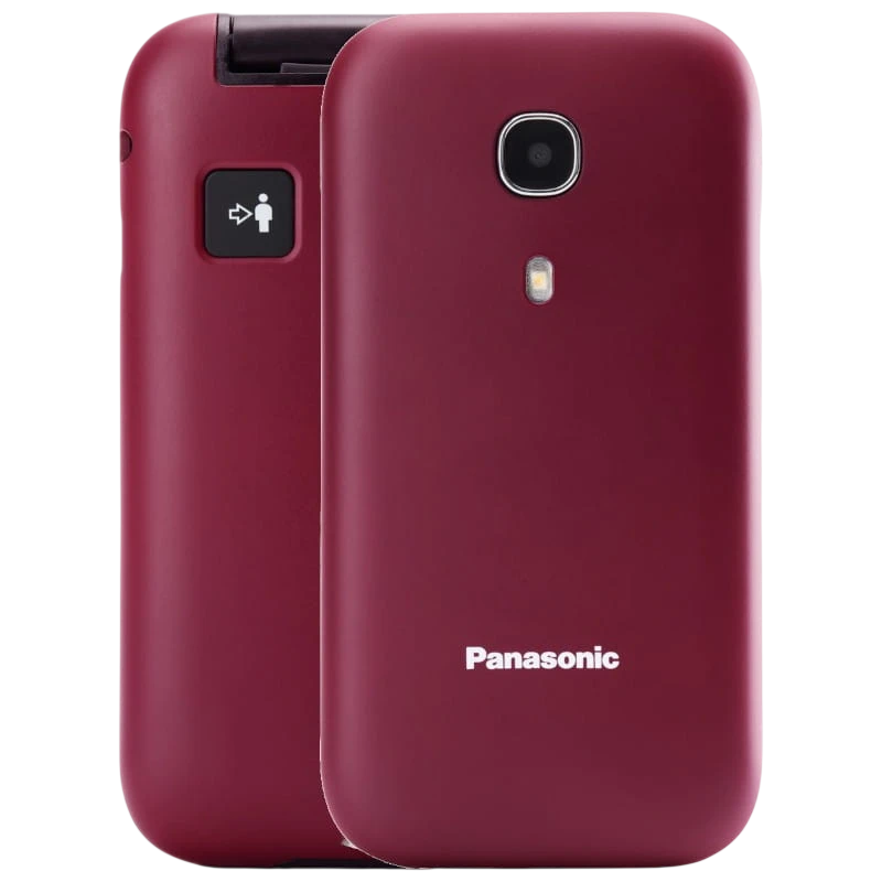 Panasonic KX-TU400EXR Rojo Granate - Teléfono Móvil para Personas Mayores