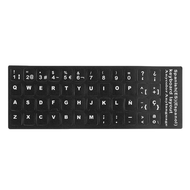 Pegatinas Teclado Español Negro