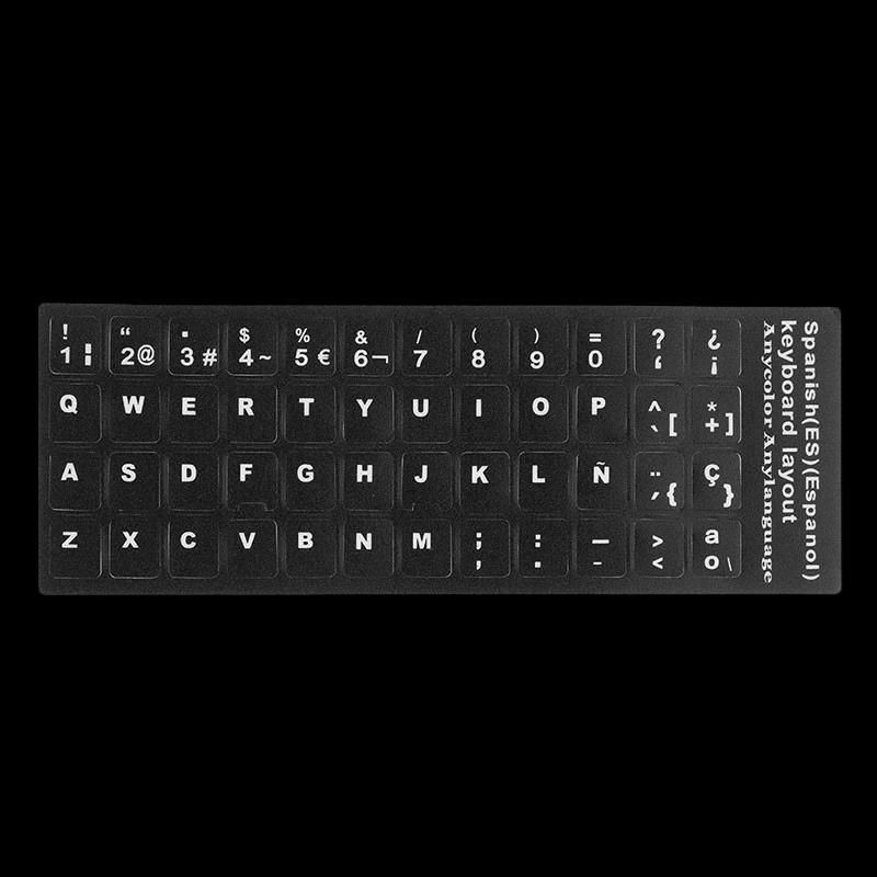 Pegatinas Teclado Español Negro
