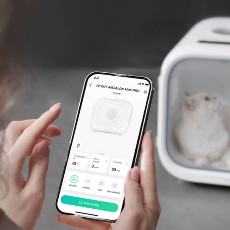 Petkit Airsalon Max Pro White - Secador automático para cães e gatos com aplicação de imagem real