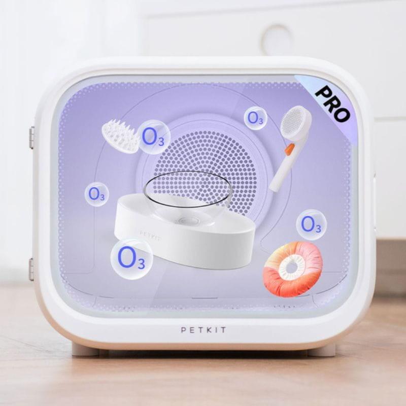 Petkit Airsalon Max Pro White - Secador automático para cães e gatos com escovas e comedouro