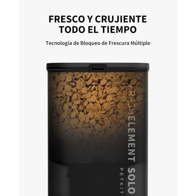 Comedouro Inteligente Para Animais de Estimação PETKIT Fresh Element SOLO Cinza com tecnologia de bloqueio