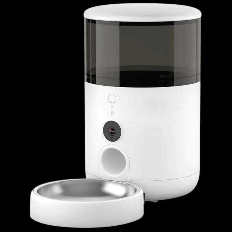 Petoneer NutriVue Feeder Branco - Comedouro Inteligente Para Animais de Estimação com Câmera e Microfone - Áudio Bidirecional - Programável com APP - Aço Inoxidável Ideal para Cães e Gatos