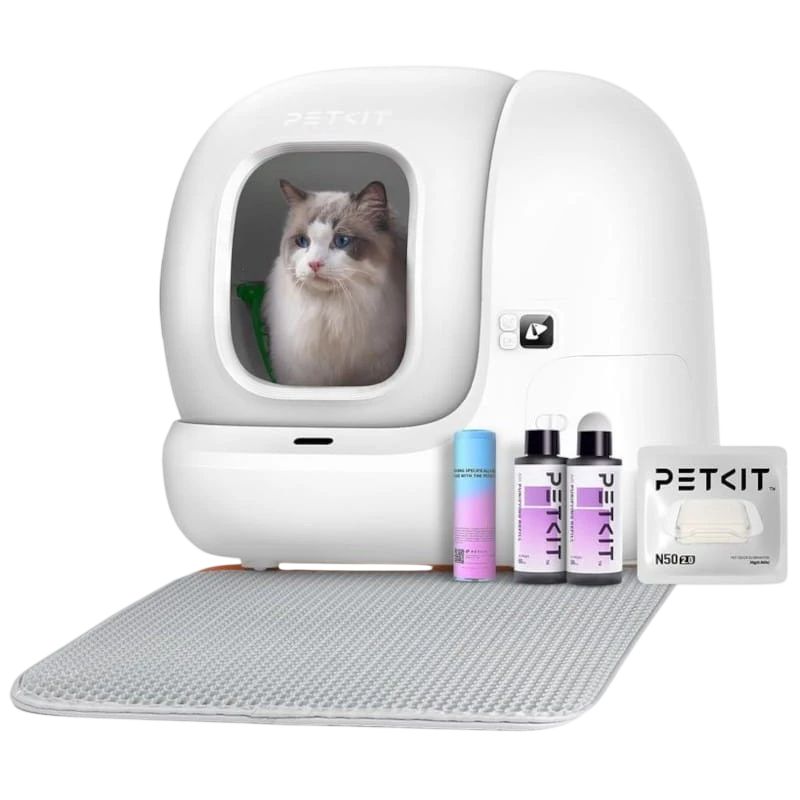 Bac à litière automatique PETKIT Pura Max 2 - Avec technologie xSecure et comprend un kit d'élimination des odeurs - Contrôle APP - Très grande capacité