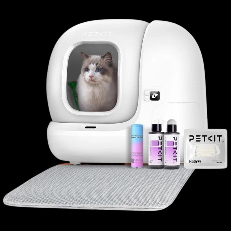Bac à litière automatique PETKIT Pura Max 2 - Avec technologie xSecure et comprend un kit d'élimination des odeurs - Contrôle APP - Très grande capacité