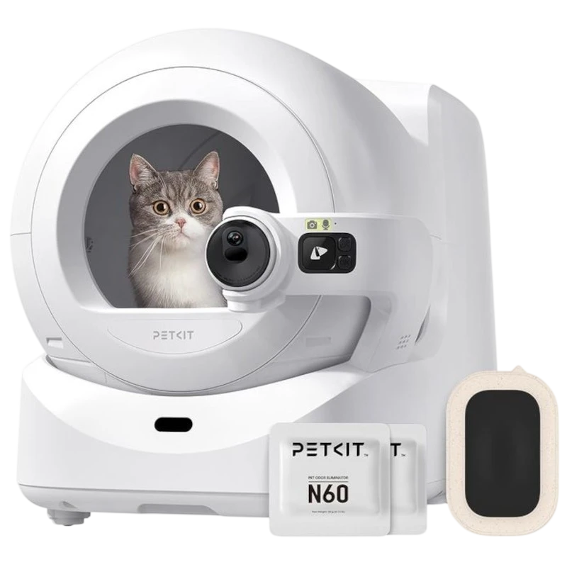  Litière Automatique PETKIT Purobot Ultra - Caméra Avec IA - Reconnaissance Faciale - Suivi de la Santé - Scellage des sacs après chaque utilisation - Contrôle APP: